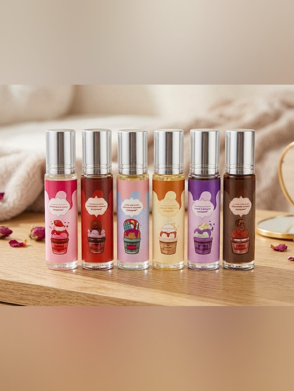Gourmand Dessert Roll-On Perfume Oil Set (6-Piece Bundle) 🍨